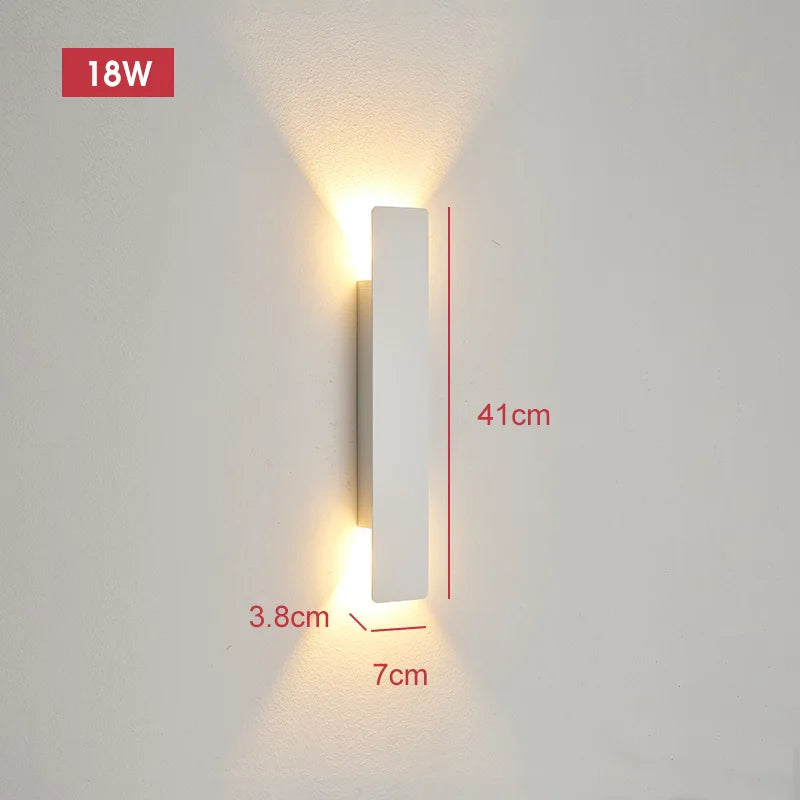 Outdoor Waterproof Wall Lamps Strip Aluminum Wall Lights