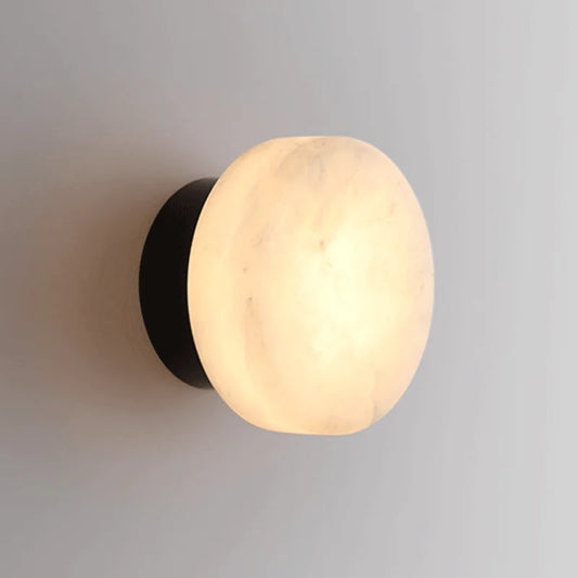 Luxury Spain natural Marble Round Wall Lamp