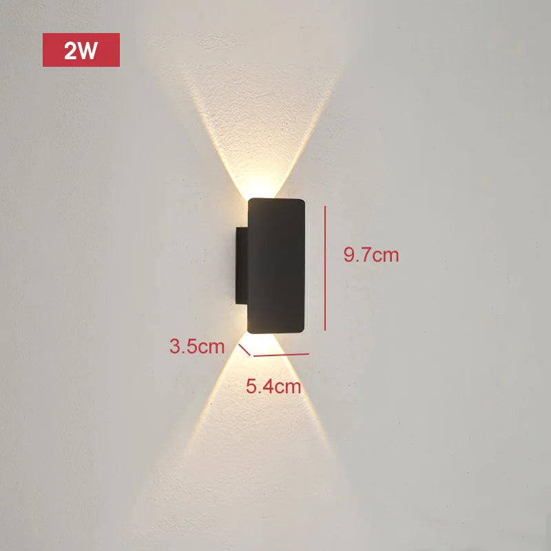 Outdoor Waterproof Wall Lamps Strip Aluminum Wall Lights