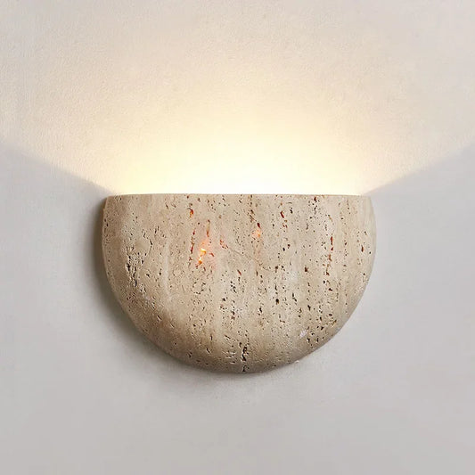 Wabi-sabi stone retro living room wall lamp