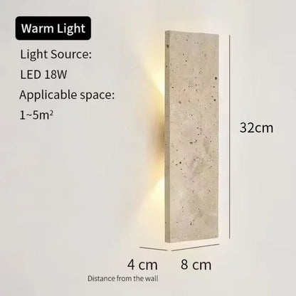 Outdoor Waterproof Wall Lamps Strip Natural stone Wall Lights