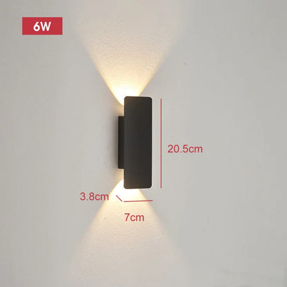 Outdoor Waterproof Wall Lamps Strip Aluminum Wall Lights